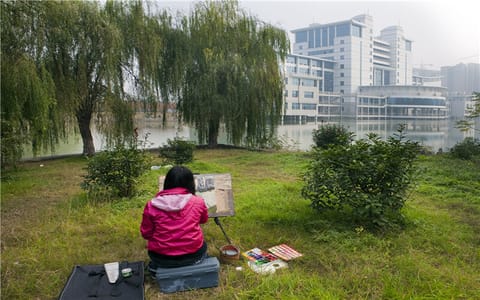 湖北工程学院·湖畔写生