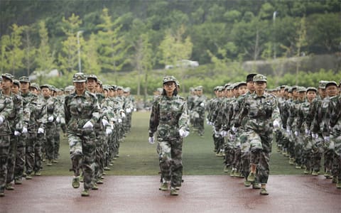 四川外国语大学·校园风光之军训