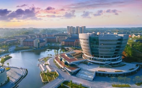 内江师范学院·夕阳下的图书馆