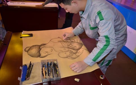 长春汽车职业技术大学·学生完成素描作品